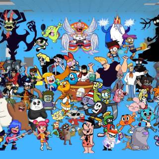 All cartoon characters wallpaper