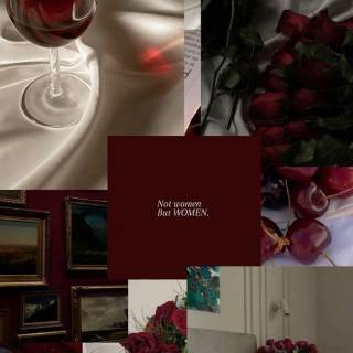 Wine and beige wallpaper