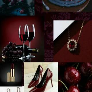 Wine and beige wallpaper