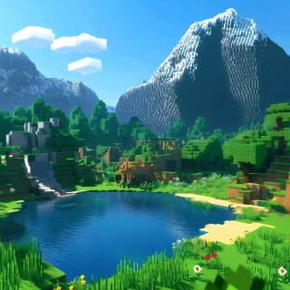 Minecraft 4k landscape wallpaper