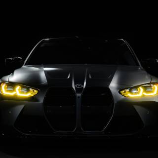 BMW headlights 4k wallpaper