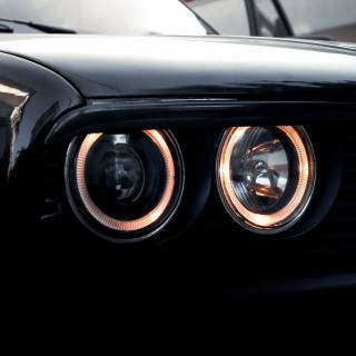 BMW headlights 4k wallpaper
