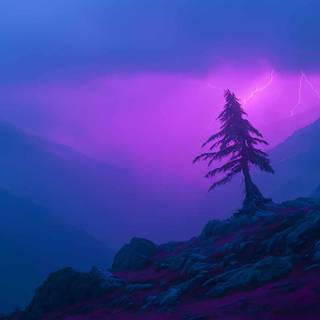 Purple dark desktop wallpaper