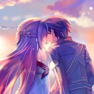Anime kiss phone wallpaper