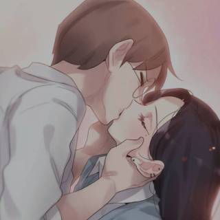 Anime kiss phone wallpaper