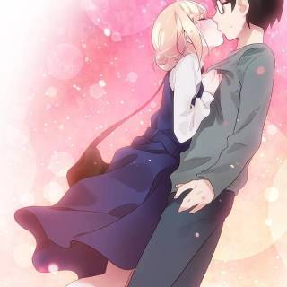 Anime kiss phone wallpaper