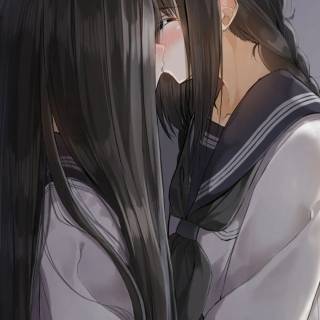 Anime kiss phone wallpaper