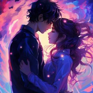 Anime kiss phone wallpaper