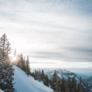 Snowy mountain phone wallpaper