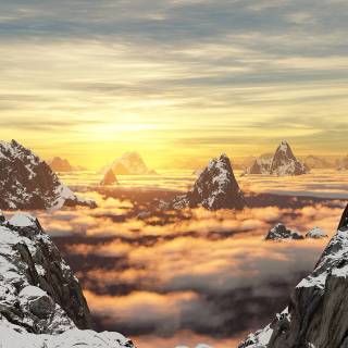 Snowy mountain phone wallpaper