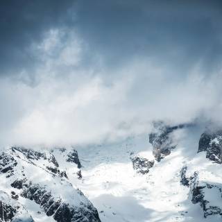 Snowy mountain phone wallpaper