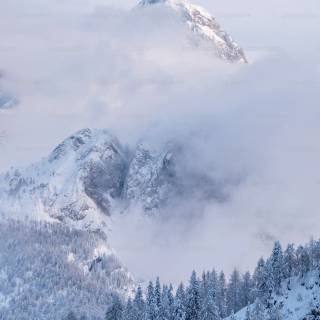 Snowy mountain phone wallpaper