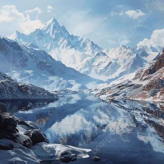 Snow capped mountains wallpaper