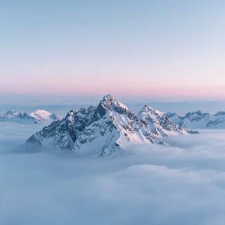 Snowy mountain phone wallpaper