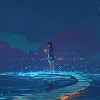 Phone anime night wallpaper