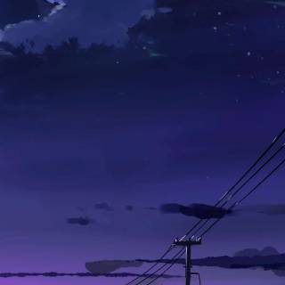 Phone anime night wallpaper