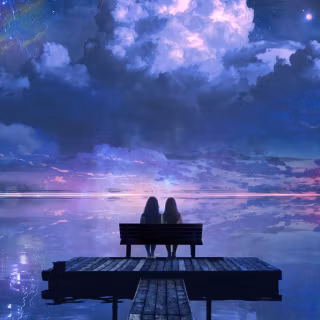 Phone anime night wallpaper