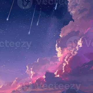 Phone anime night wallpaper