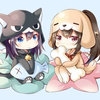 Chibi anime desktop wallpaper