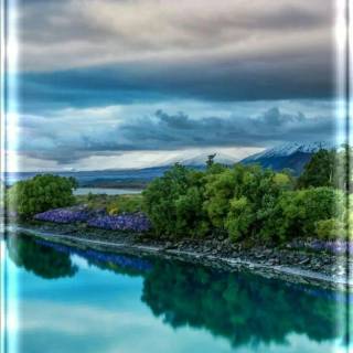 Blue water mobile wallpaper
