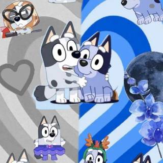 Bluey and Muffin wallpaper