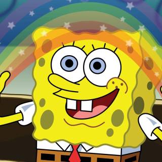Spongebob rainbow wallpaper