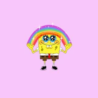 Spongebob rainbow wallpaper