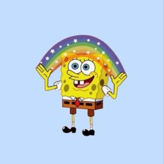 Spongebob rainbow wallpaper