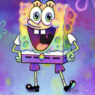 Spongebob rainbow wallpaper