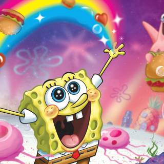 Spongebob rainbow wallpaper