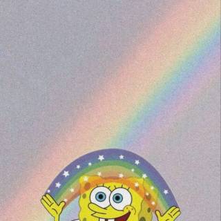 Spongebob rainbow wallpaper
