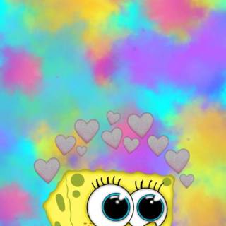 Spongebob rainbow wallpaper