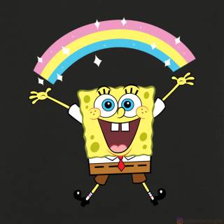 Spongebob rainbow wallpaper