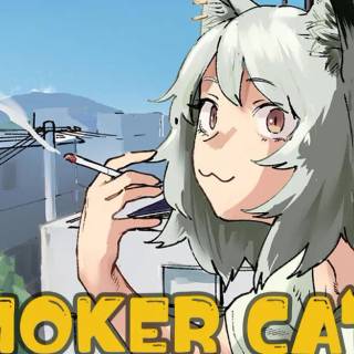 Chainsmoker Cat wallpaper