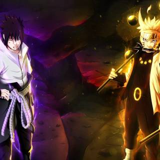 Naruto vs Sasuke 4k PC wallpaper