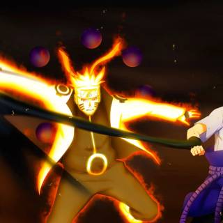 Naruto vs Sasuke 4k PC wallpaper