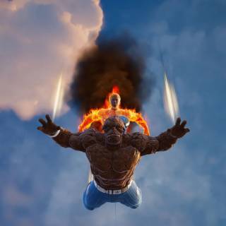 Human Torch 4k wallpaper