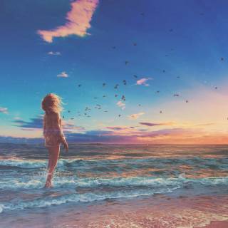 4k beach art wallpaper
