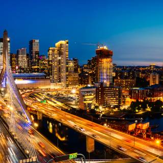 Boston skyline 4k wallpaper