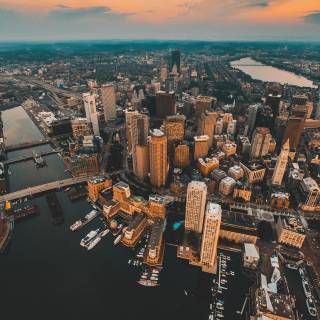 Boston skyline 4k wallpaper