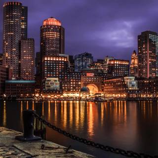 Boston skyline 4k wallpaper