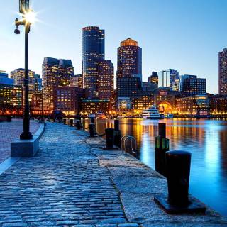 Boston skyline 4k wallpaper