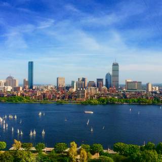 Boston skyline 4k wallpaper
