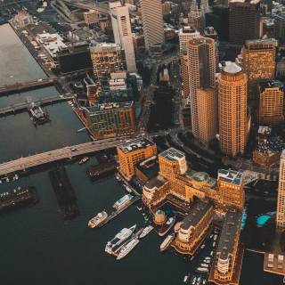 Boston skyline 4k wallpaper
