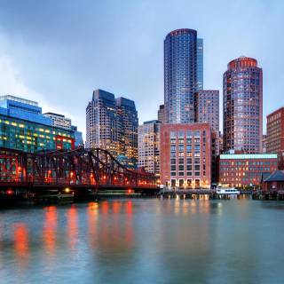 Boston skyline 4k wallpaper