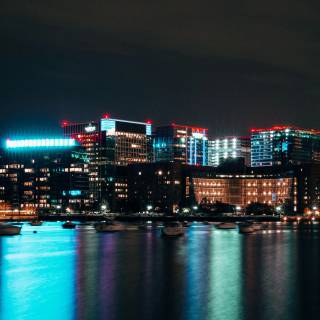 Boston skyline 4k wallpaper