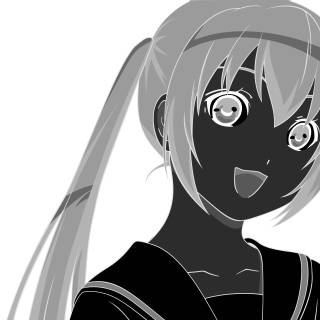 Anime black white 4k wallpaper