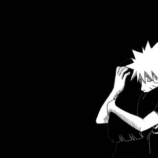 Anime black white 4k wallpaper