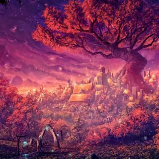 4k fantasy city wallpaper