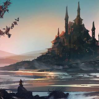 4k fantasy city wallpaper